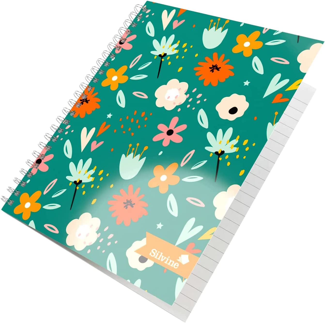 Silvine A5 Twinwire Marlene West Floral Green Notebook 160 Pages RRP 3.86 CLEARANCE XL 1.50